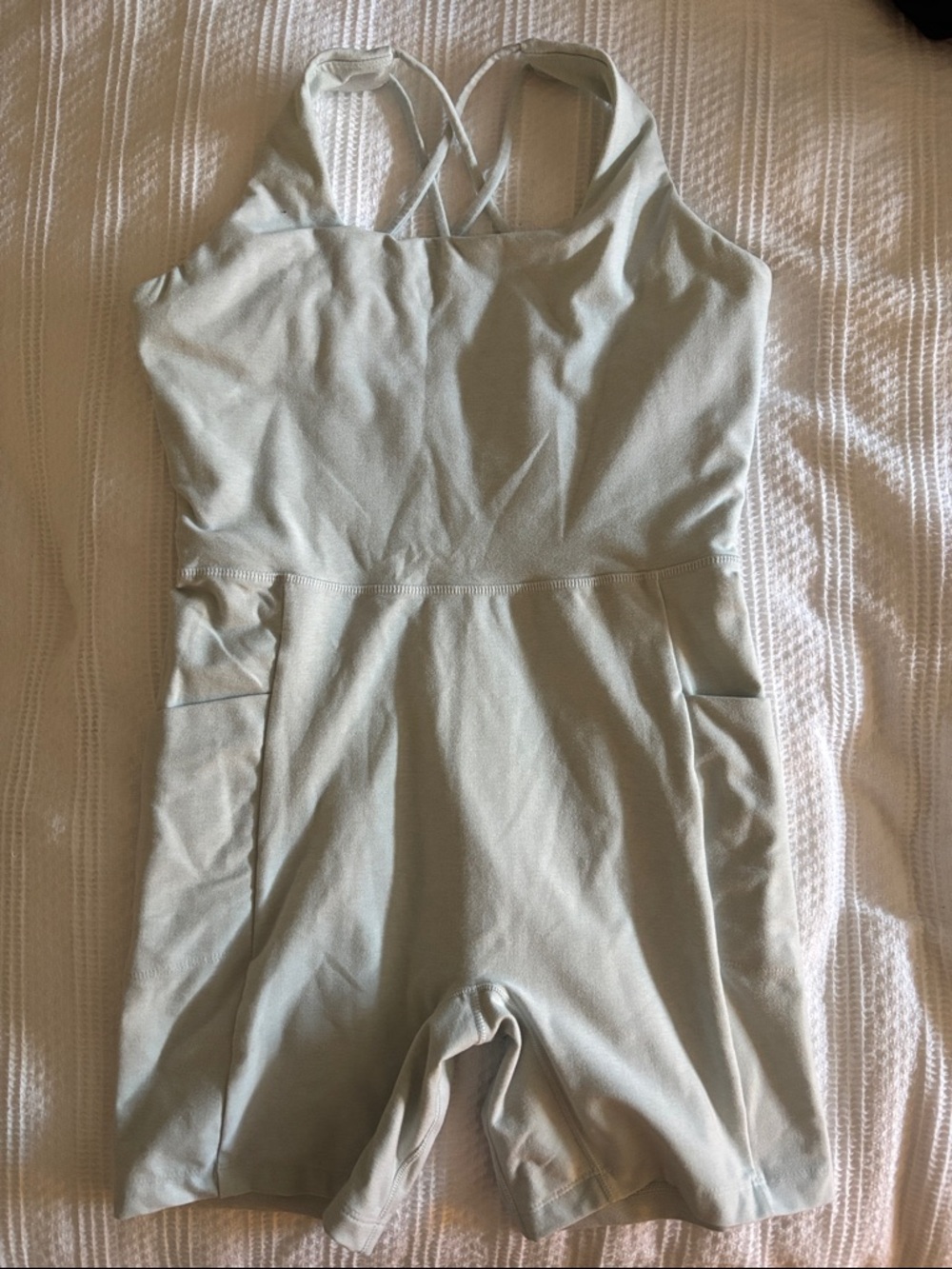 Calia Light blue Green Active Romper with Straps